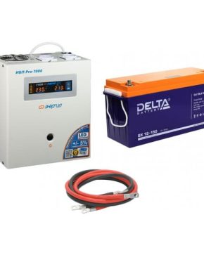 ИБП ДЛЯ КОТЛА | Инвертор (ИБП) Энергия PRO-1000 + Аккумуляторная батарея Delta GX 12150