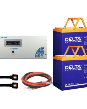ИБП ДЛЯ ДОМА | Инвертор (ИБП) Энергия PRO-3400 + Аккумуляторная батарея Delta GX 1275