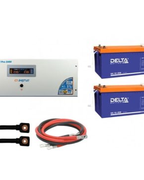 ИБП ДЛЯ ДОМА | Инвертор (ИБП) Энергия PRO-3400 + Аккумуляторная батарея Delta GX 12200