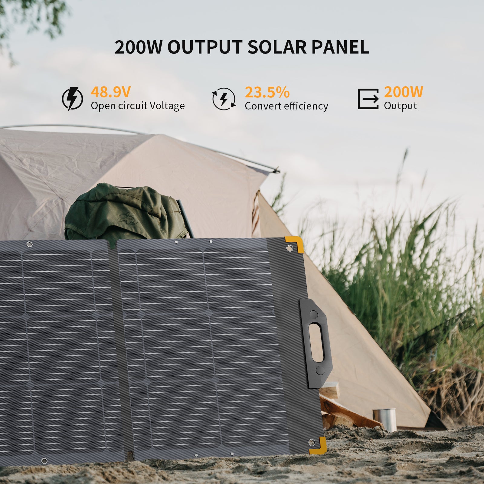PECRON PV200 200W портативная солнечная панель, водонепроницаемый IP67