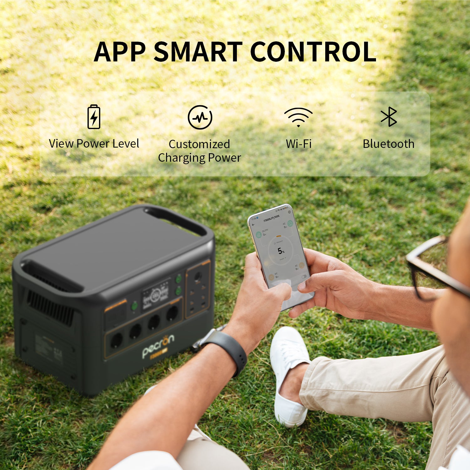 PECRON F3000LFP портативная зарядная станция 3072Wh с выходами 3600W AC, солнечный генератор и аккумулятор LiFePO4 — изображение 4