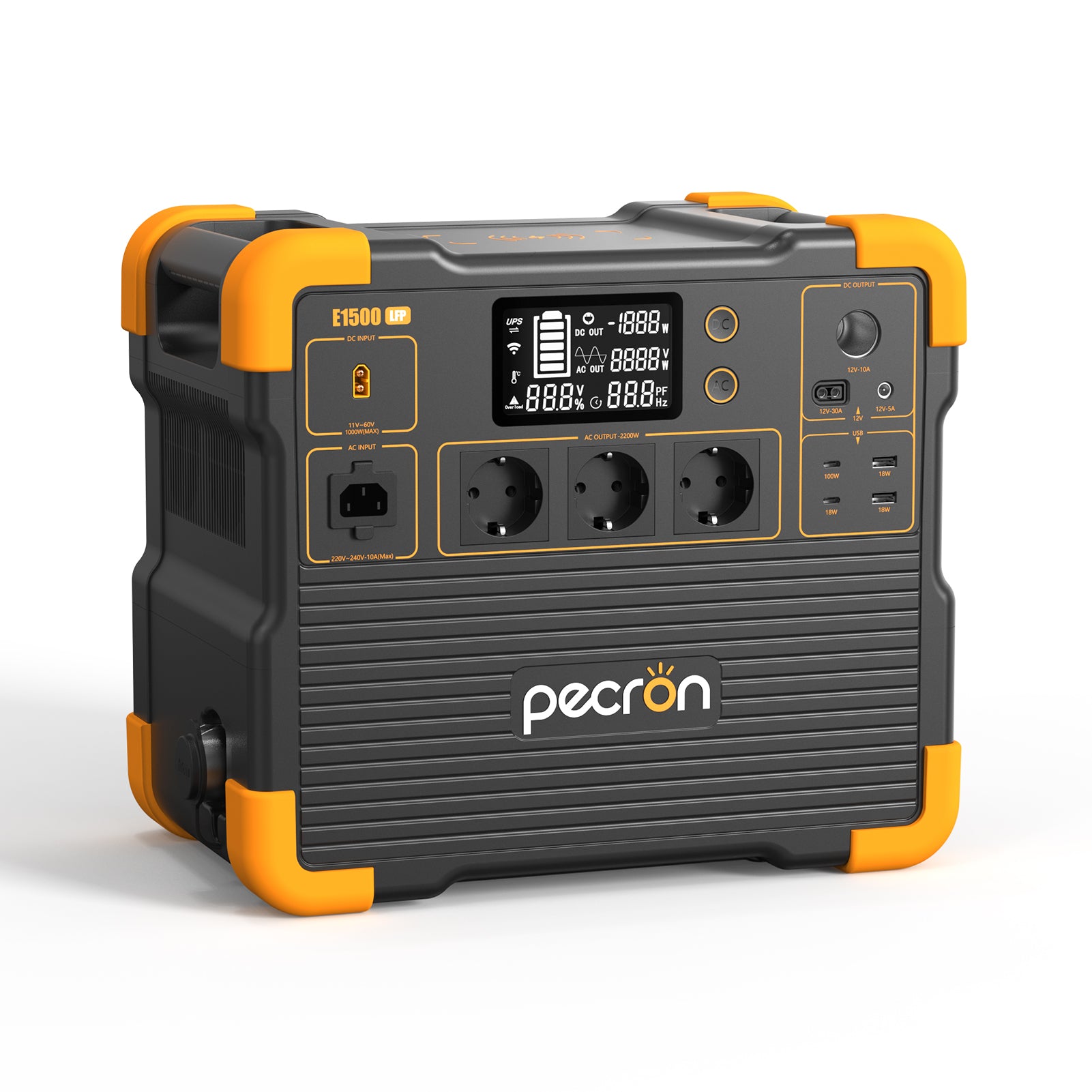 PECRON E1500LFP портативная зарядная станция с расширением ёмкости 2200W 1536Wh