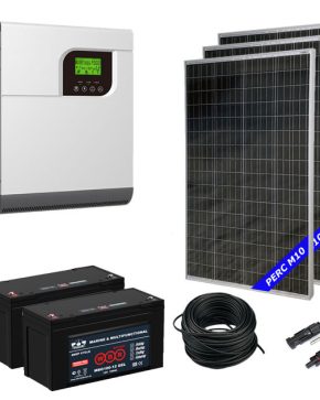 Солнечная электростанция 4.2 кВт*ч в сутки ECO GEL MPPT+ 2024 МОНО с крепежом