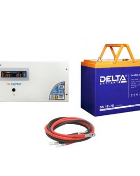 ИБП ДЛЯ ДОМА | Инвертор (ИБП) Энергия PRO-2300 + Аккумуляторная батарея Delta GX 12-75
