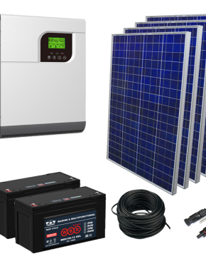 Солнечная электростанция 4.2 кВт*ч в сутки ECO GEL MPPT+ 2024 с крепежом