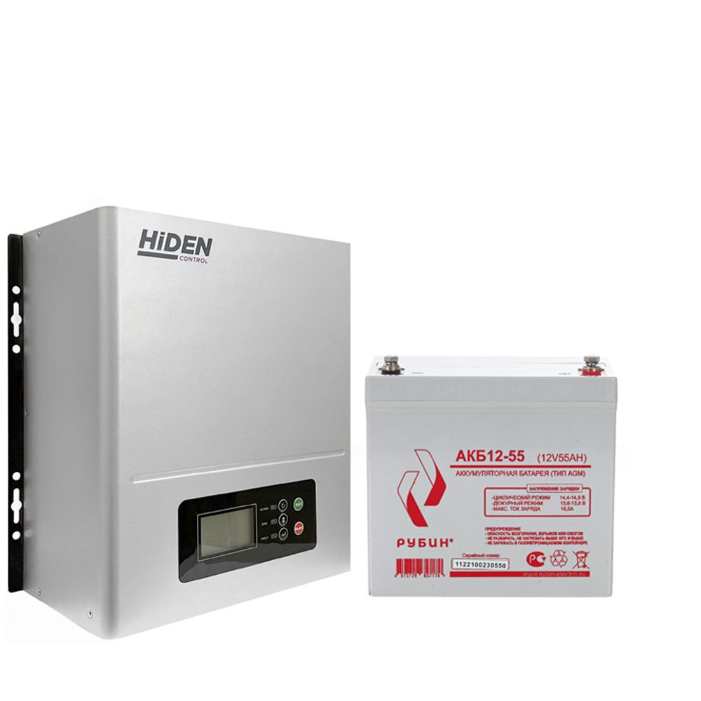 ИБП ДЛЯ КОТЛА | Комплект ИБП Hiden Control HPS20-0312N + АКБ Рубин 12-55 — изображение 2