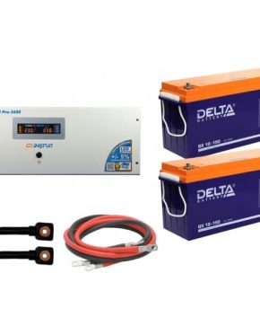 ИБП ДЛЯ ДОМА | Инвертор (ИБП) Энергия PRO-3400 + Аккумуляторная батарея Delta GX 12150