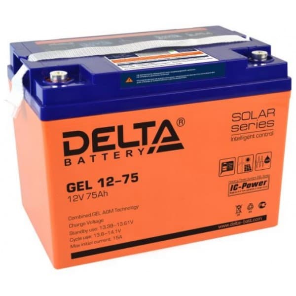 Аккумуляторная батарея Delta GEL 12-75 — изображение 2