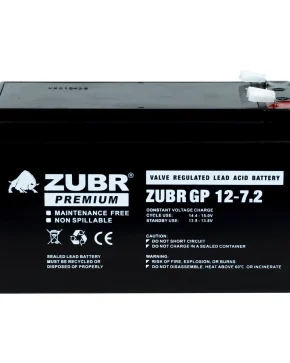 Аккумуляторная батарея для ИБП ZUBR GP12-7.2 12V7.2Ah