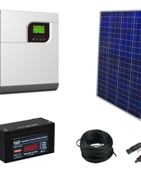 Солнечная электростанция 1,0 кВт*ч в сутки ECO GEL MPPT 2024 с крепежом