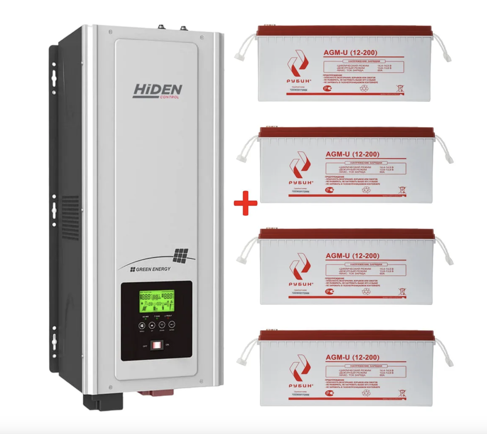 ИБП ДЛЯ ДОМА ИБП Hiden Control HPS30-5048 (48в 5000Вт) + АКБ Рубин AGM-U 12-200 x4 — изображение 11