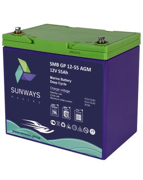 Аккумуляторная батарея Sunways Marine SMB GP 12-55 AGM