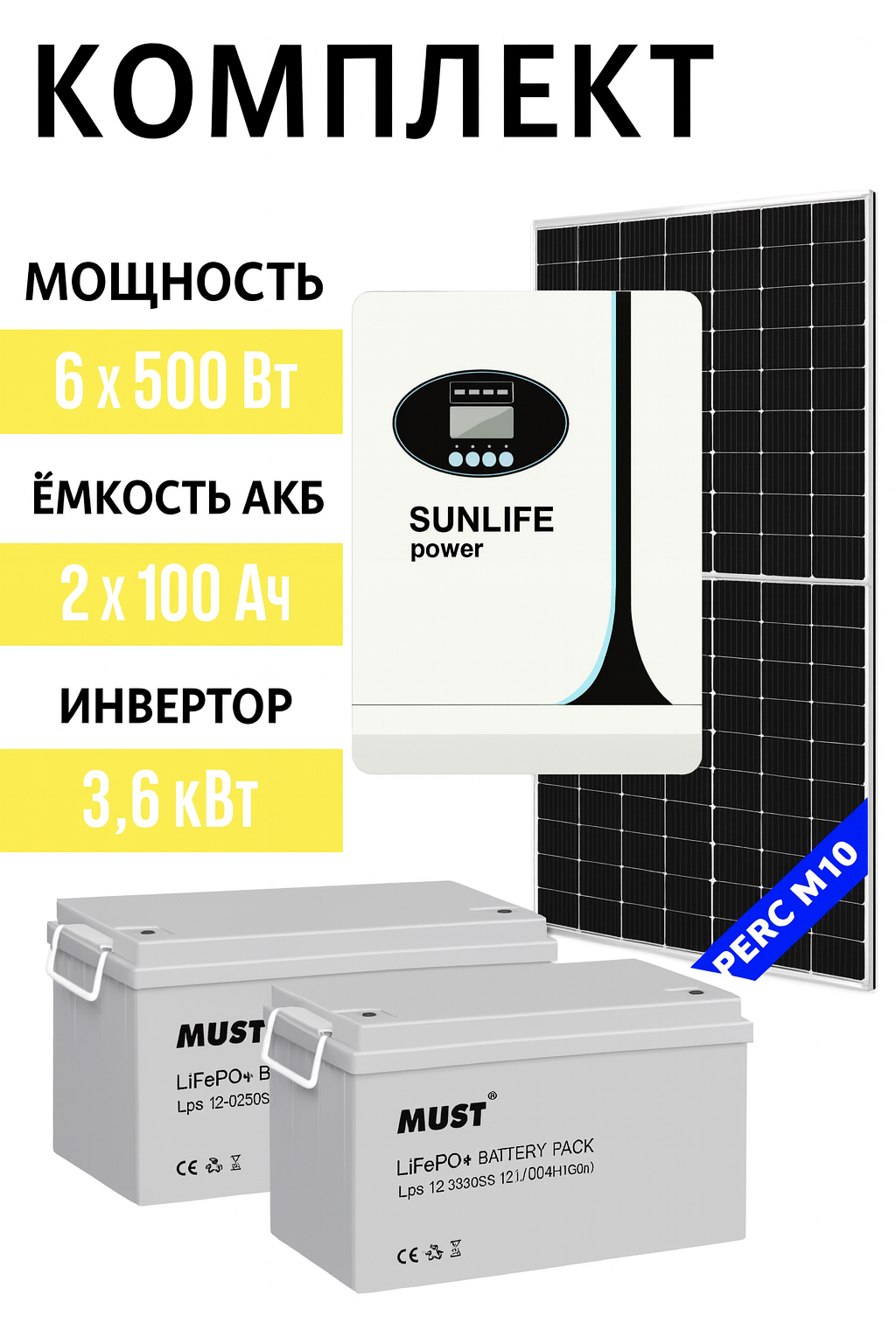Солнечная электростанция «Дом 19.4 кВтч в сутки ЛИТИЙ»