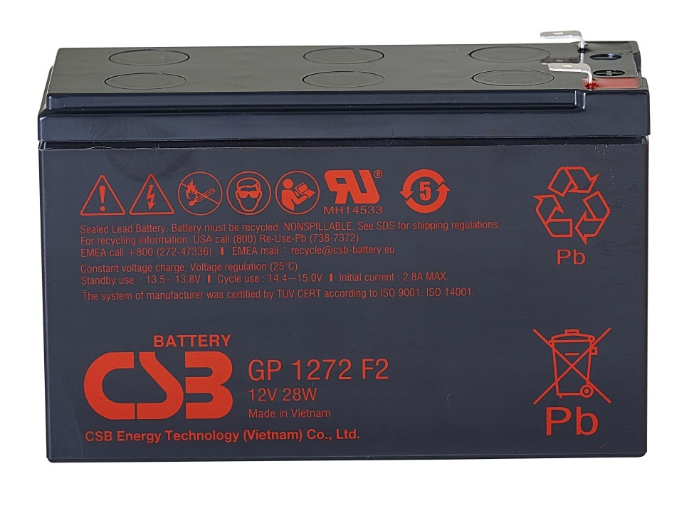 Аккумуляторная батарея CSB GP1272 F2 (12V28W) — изображение 2
