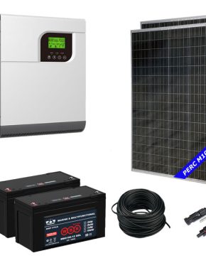 Солнечная электростанция 2,8 кВт*ч в сутки ECO GEL PWM+ 2024 МОНО с крепежом