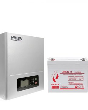 ИБП ДЛЯ КОТЛА | Комплект ИБП Hiden Control HPS20-0312N + АКБ Рубин 12-75