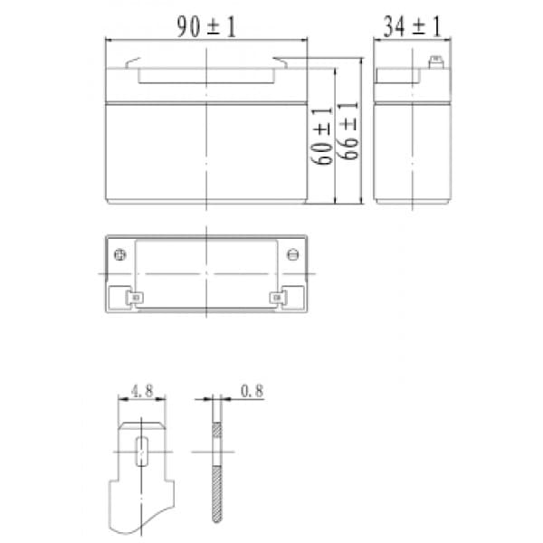 Аккумуляторная батарея Delta DT 4035 — изображение 3