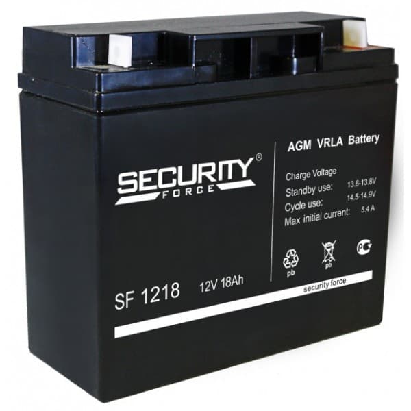 Аккумуляторная батарея Security Force SF 1218 — изображение 2