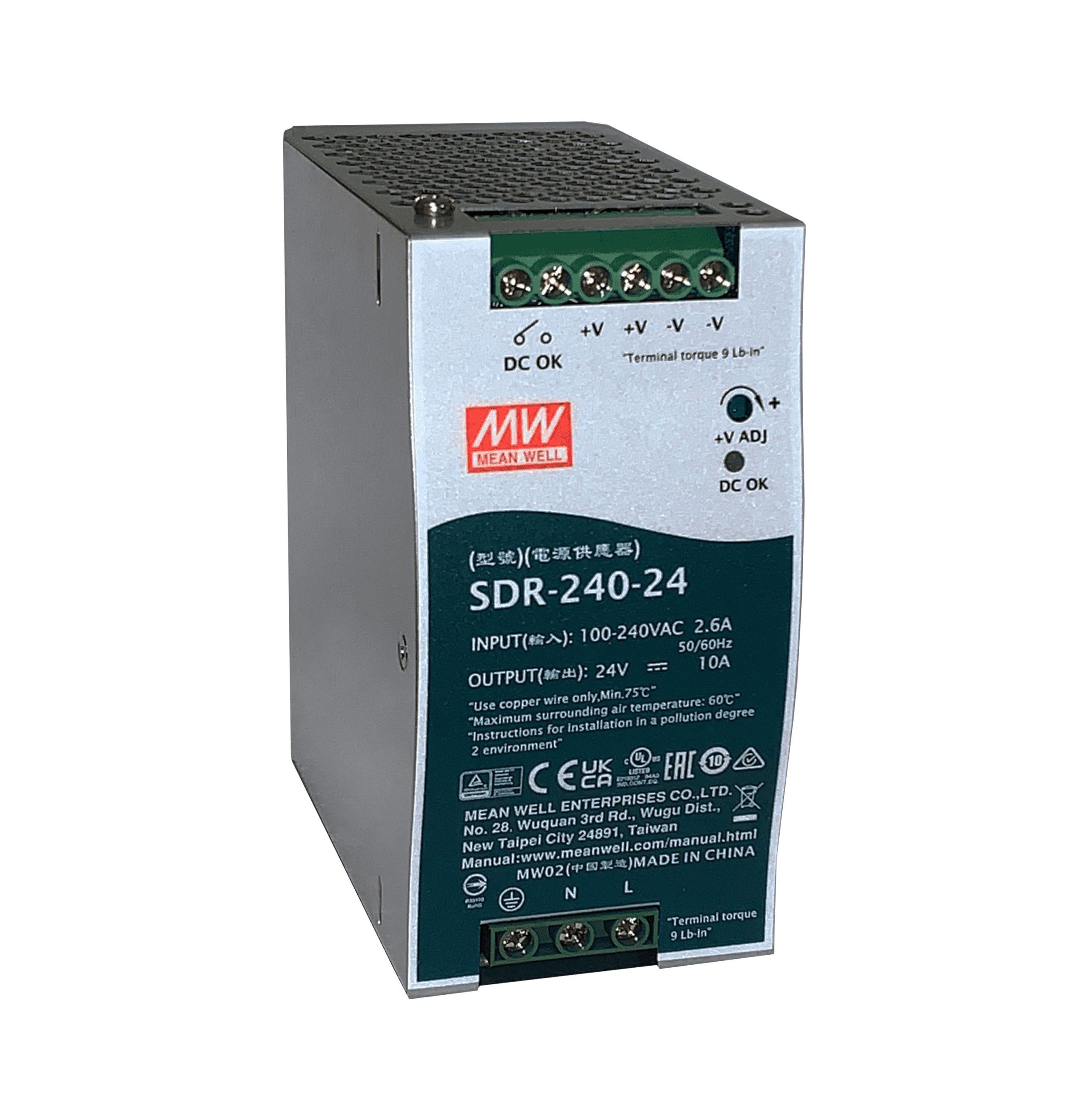SDR-240-24 источник питания АC/DC, 230В/24В