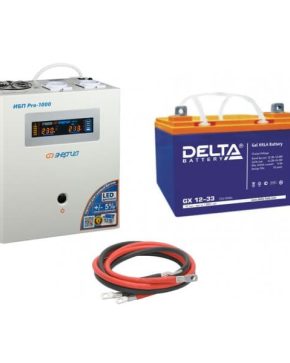 ИБП ДЛЯ КОТЛА | Инвертор (ИБП) Энергия PRO-1000 + Аккумуляторная батарея Delta GX 1233