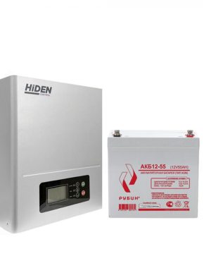 ИБП ДЛЯ КОТЛА | Комплект ИБП Hiden Control HPS20-0312N + АКБ Рубин 12-55