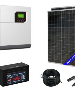 Солнечная электростанция 2.8 кВт*ч в сутки ECO GEL MPPT 2024 МОНО с крепежом