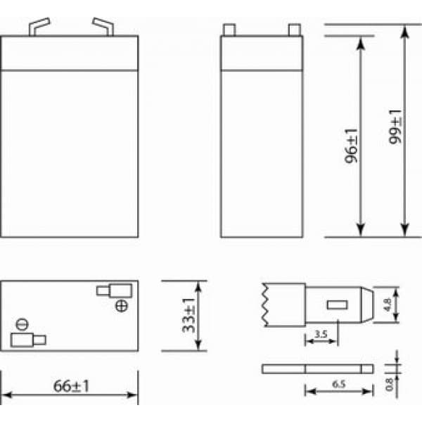 Аккумуляторная батарея Delta DT 6028 — изображение 3