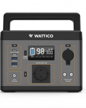 Wattico 300 cолнечный генератор (портативная электростанция Camp300 + Солнечная панель Wattico SP100)