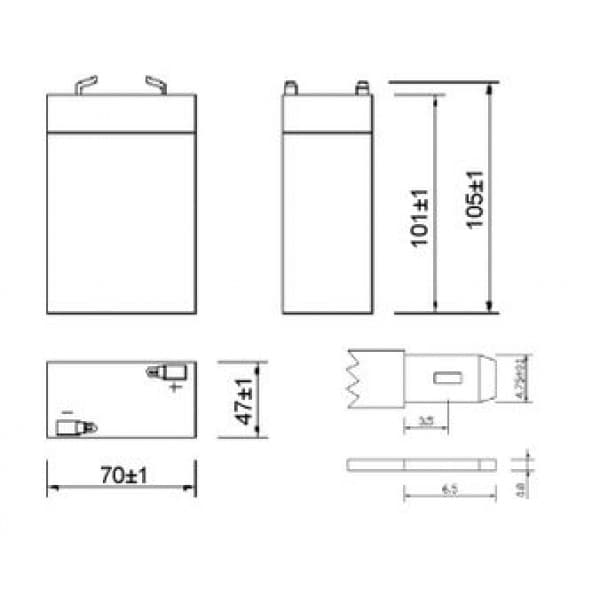 Аккумуляторная батарея Delta DT 4045 — изображение 3