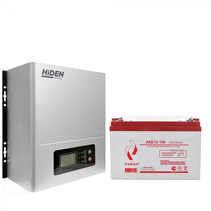 ИБП ДЛЯ КОТЛА | Комплект ИБП Hiden Control HPS20-0312N + АКБ Рубин 12-100