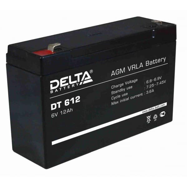 Аккумуляторная батарея Delta DT 612 — изображение 2