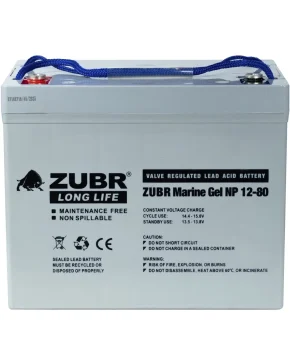 Аккумуляторная батарея для ИБП ZUBR Marine Gel NP 12V 80Ah (серый корпус)