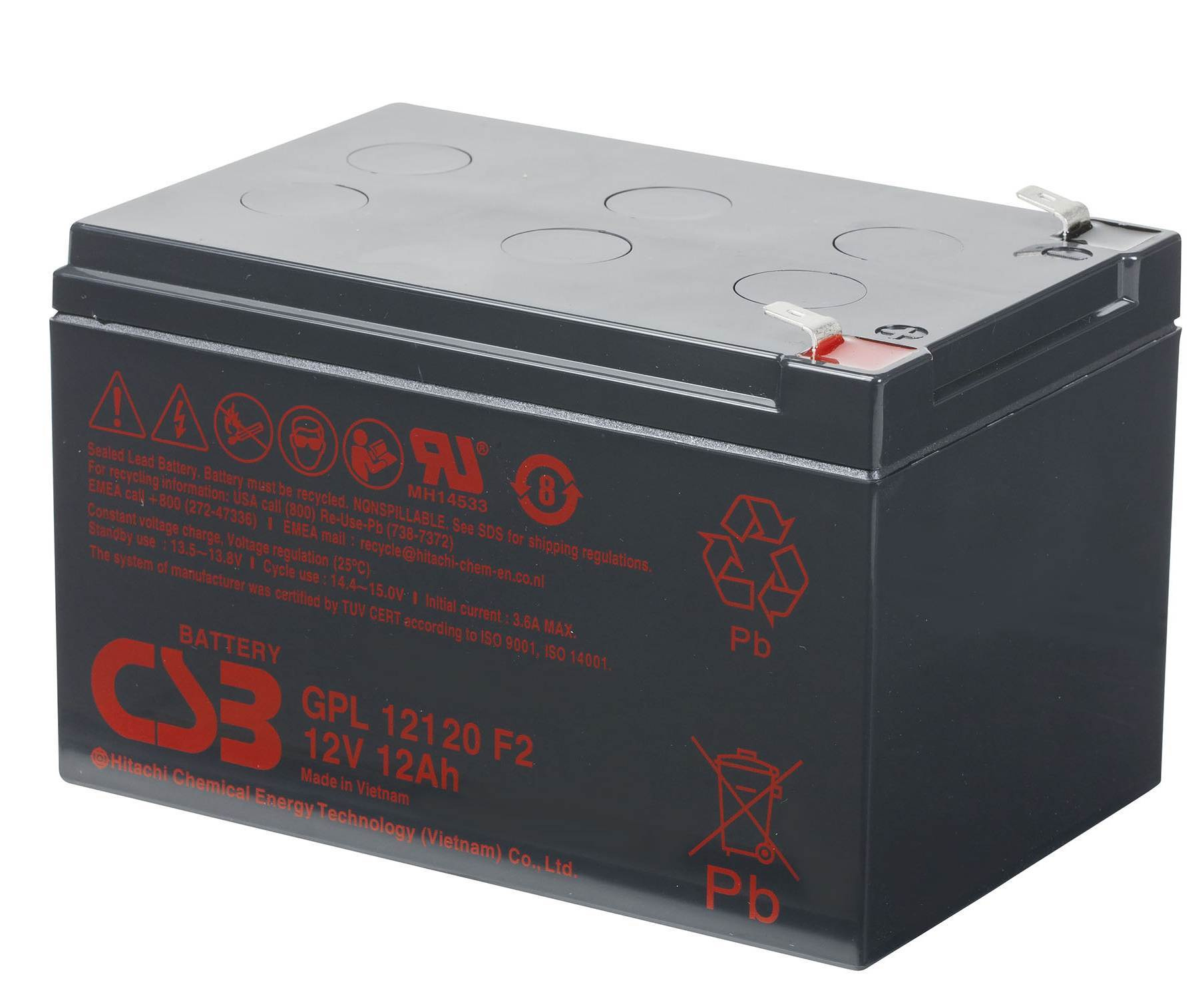 Аккумуляторная батарея CSB GPL12120 F2 — изображение 2