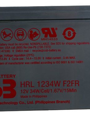 Аккумуляторная батарея CSB HRL1234W F2 FR