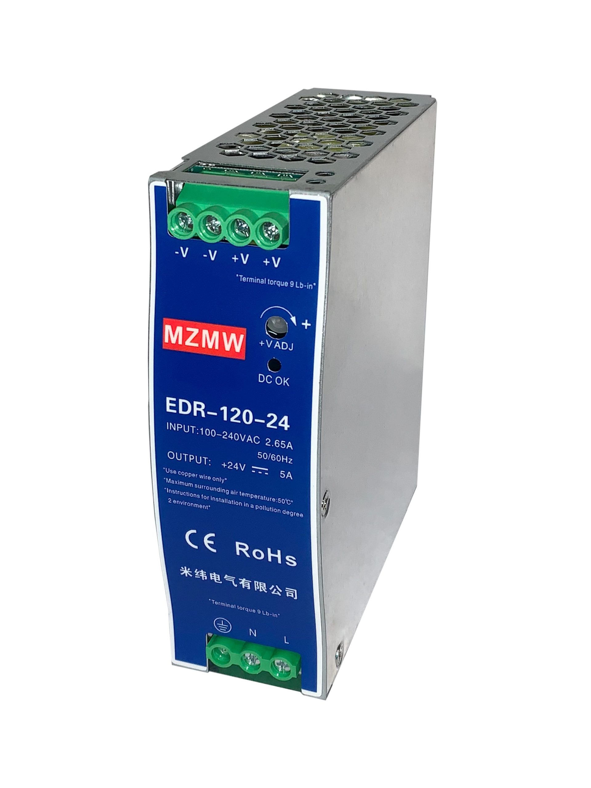 EDR-120-24 источник питания АC/DC, 230В/24В — изображение 2